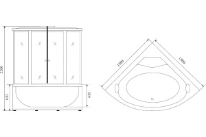 Душевая кабина Timo Standart 150x150 см (T-1155) - 3