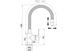 Смеситель для кухни Rav Slezak Colorado с гибким изливом хром - серый - 3