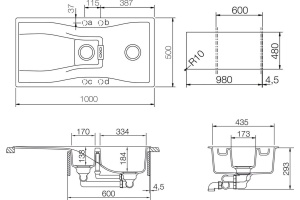 Мойка кухонная Schock Waterfall 60D (D-150) пуро - 3