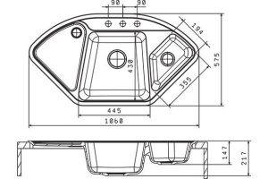 Мойка кухонная Florentina Капри мокко - 2