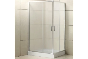 Душевой уголок BelBagno Uno 100х90 профиль хром стекло рифленое