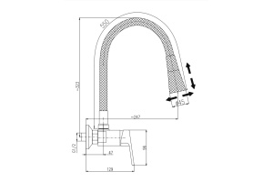 Смеситель для кухни Rav Slezak Colorado черный матовый - хром - 2
