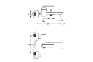 Смеситель для ванны Cezares City (CITY-F-VD-01) - 2