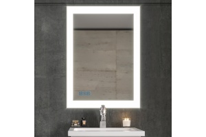 Зеркало Бриклаер Вега 55 LED подсветка на взмах руки, часы