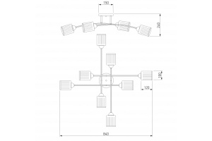 Люстра на штанге Eurosvet Ruby 30125/8 хром - 3