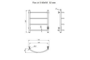 Полотенцесушитель электрический Тругор Пэк сп 5 60x50 универсальный - 2