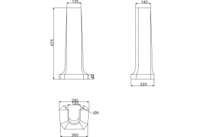 Пьедестал для раковины BelBagno Trevi BB135P - 3