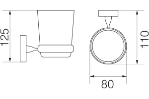 Стакан Veragio Bonjour VR.BNR-7840.CR хром - 2