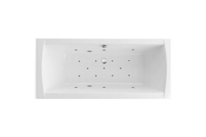 Ванна акриловая Excellent Aquaria Lux Relax 180х80 с гидромассажем белый - хром