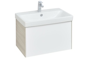 Тумба с раковиной Aquaton Асти 70 белый-светлое дерево