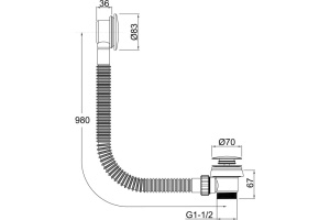Слив-перелив Allen Brau Priority Round 5.31027-31 чёрный матовый - 2