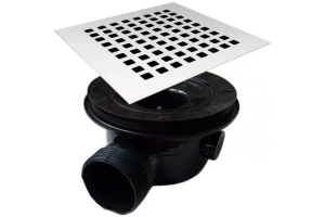 Сифон с крышкой для поддонов из камня Vincea c гидрозатвором черный