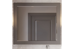 Зеркало STWORKI Хадстен 100 серое, прямоугольное, настенное, в раме