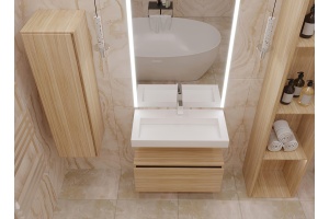 Раковина - столешница Armadi Art Flat Calacatta 80 белый - 2