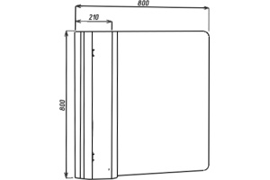 Зеркало-шкаф Bellezza Олимпия 80 L орех - 2
