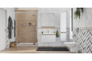 Душевая дверь в нишу STWORKI Стокгольм DE019D2150200 150 см профиль хром глянец - 3