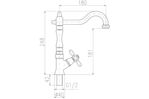 Кран для одного типа воды Rav Slezak Morava бронза - 3