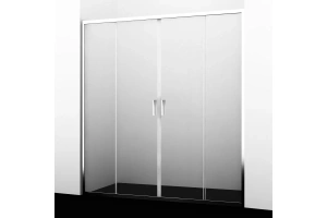 Душевая дверь в нишу Wasserkraft Lippe 160х190 профиль хром стекло прозрачное