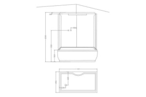Душевая кабина Arcus  150x85 см (AS-125) - 2