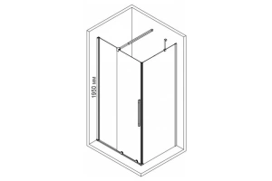 Душевой уголок RGW Tornado TO-48B 100х80 профиль черный стекло прозрачное - 3