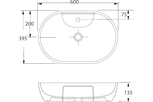 Раковина накладная beWash Bogen 60 белый матовый - 2