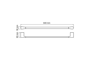 Wiese K-8930 Держатель полотенец одинарный - 3