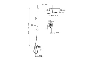 Душевая система WasserKraft 30 хром - белый - 3
