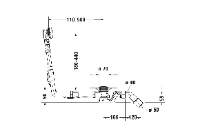 DURAVIT  Слив-перелив для ванн, цвет: хром (заменил старый арт. 790293000001000) - 2