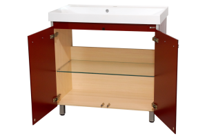 Джулия QVATRO - 90 Тумба прямая бордовая - 3