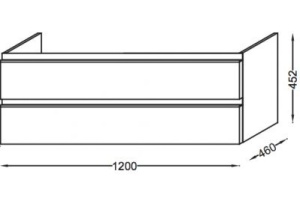Тумба под раковину Jacob Delafon Vox 120 см (EB2021-RA-442) - 2