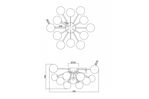Потолочная люстра Freya Alexis FR5120CL-12G - 2