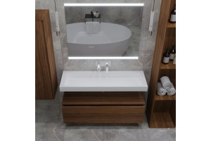 Тумба Armadi Art Flat Valessi Uno-S 120 подвесная темное дерево