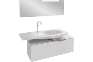 Мебель для ванной Jacob Delafon Stillness 120 белый лак, смещенная