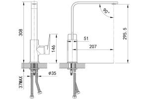 Смеситель Iddis Bridge BRDSB00i05 для кухонной мойки - 3