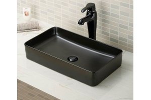 Раковина накладная CeramaLux NC 60.5 см черный матовый (9396-1МВ) - 2