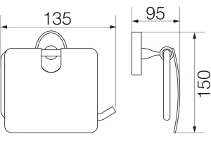 Держатель туалетной бумаги Veragio Bonjour VR.BNR-7881.CR с крышкой - 2