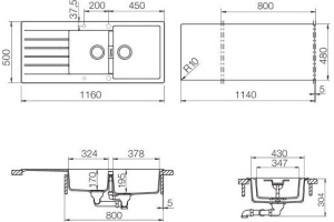 Мойка кухонная Schock Primus 80D (D-200) лунный камень - 2