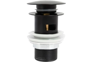 Донный клапан для раковины BelBagno черный матовый