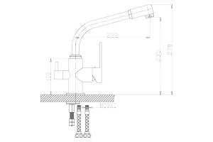 Смеситель Zorg Clean Water ZR 319 YF-33 для кухонной мойки - 2