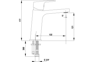 Смеситель E.C.A. Tiera 102108989EX для раковины - 2