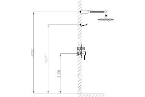 Душевой комплект Bronze de Luxe 10138F - 3