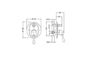Смеситель для душа Magliezza LUCE золото (50145-do) - 2