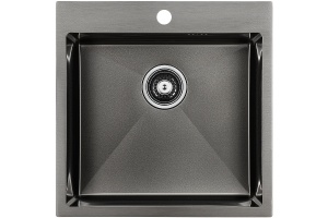 Мойка кухонная Paulmark Kroner 51 темный хром
