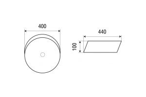 Раковина накладная Weltwasser WW ELBACH 3264 40 белый (10000003828) - 2
