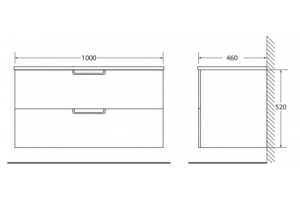Тумба под раковину Belbagno Leticia 100х52 Menta Opaco (BB1000DDAC/MO) - 2