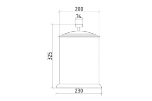 Ведро для мусора Boheme Royal Cristal золото - 2