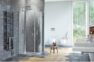 Душевой уголок Excellent Mazo 100х100 профиль хром стекло прозрачное - 2