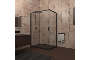 Душевой уголок Veconi Rovigo RV-14 100x90 профиль черный (RV14-10090-01-C5)