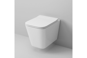 Унитаз GR-4441S (520*355*350) подвесной БЕЗОБОДКОВЫЙ  с тонкой крышкой - 2