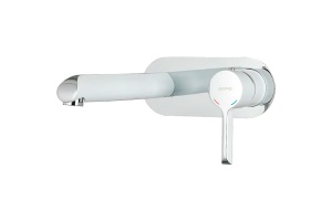 Смеситель для раковины встраиваемый Gappo белый хром